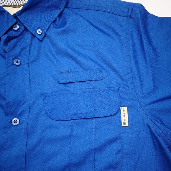 Tallwoods Element Wear Men's Size Medium Royal Blue Short Sleeves Shirt - Picture 5 of 9